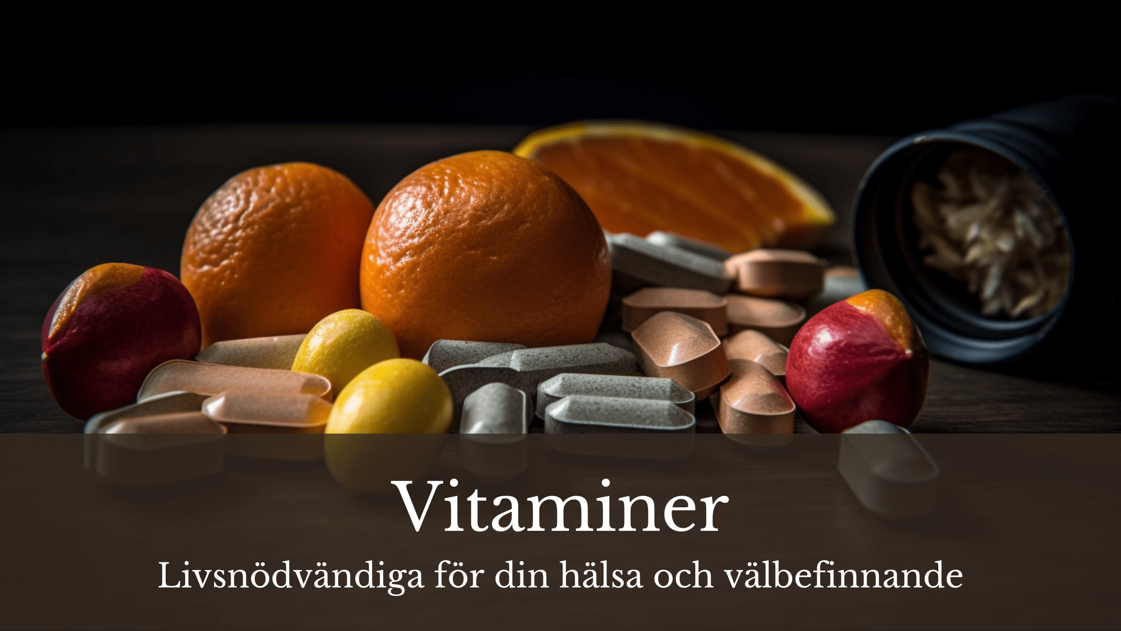 Vtaminer från kosttillskott och frukt är viktiga för din hälsa