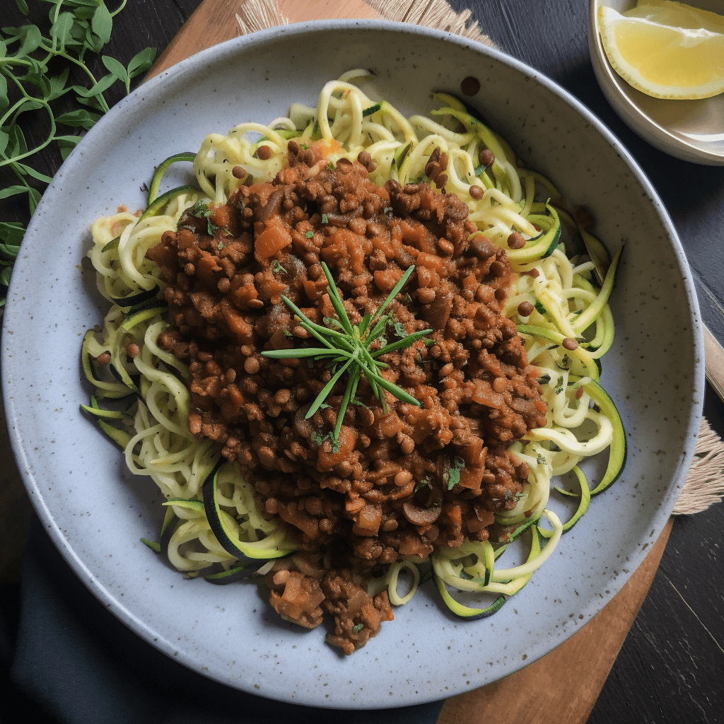 Vegetariskt recept på linser som serveras i en skål