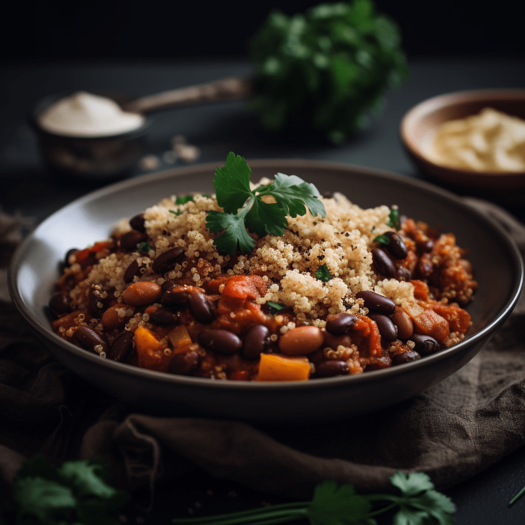 utsökt vegetariskt chili med bönor