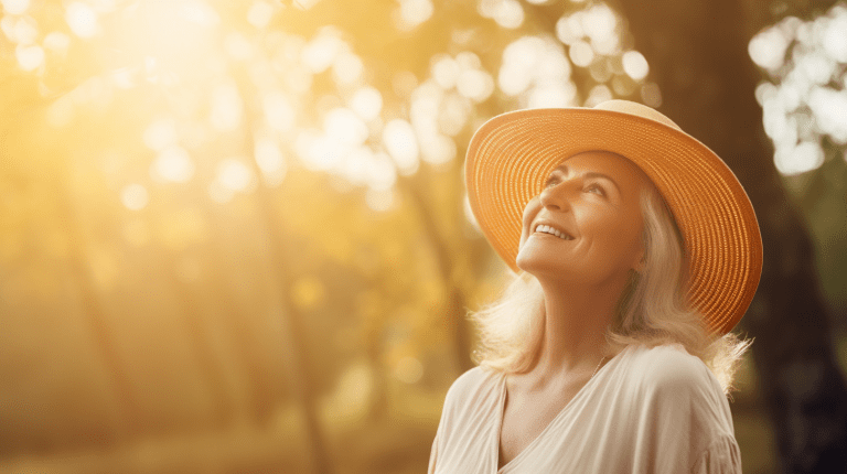 Person som njuter av solen för vitamin D tillskott