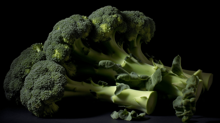 Färskt grönt broccoli på ett bord