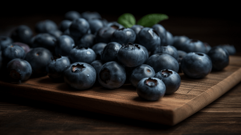 Närbild på färska blåbär i en skål